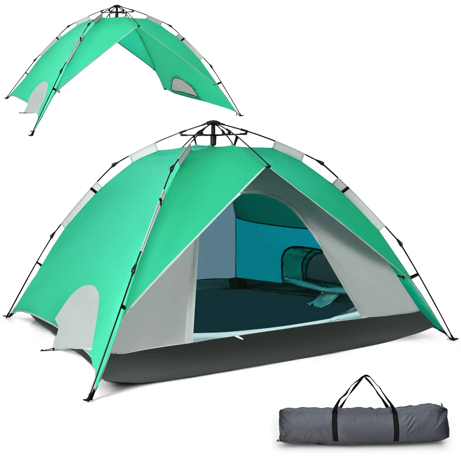 Tangkula 4 Person Pop up Camping Tent