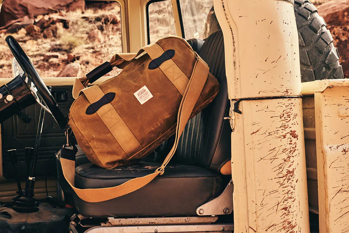 Tin Cloth Small Duffle Bag - Dark Tan