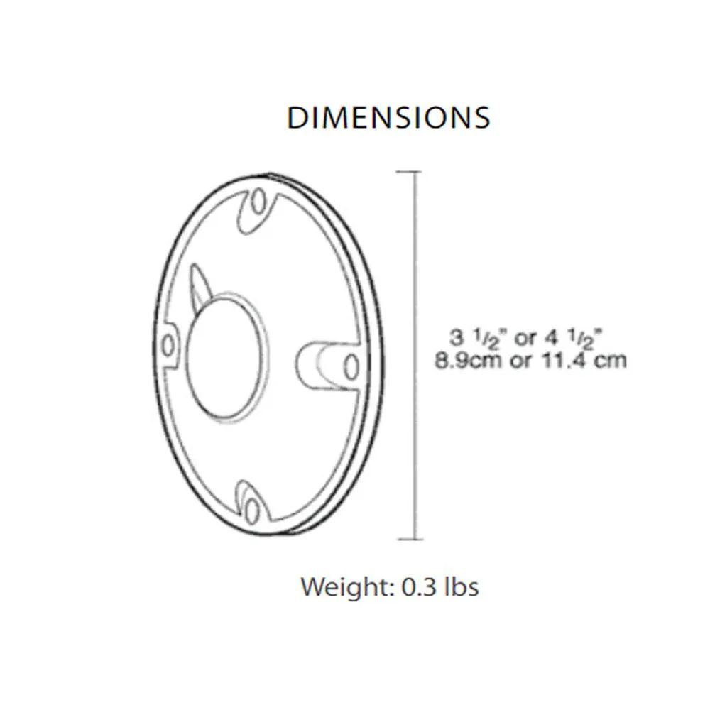 Weatherproof Round Cover, 1/2 inch Hole Size Aluminum Housing, Black Finish