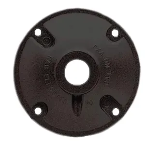 Weatherproof Round Cover, 1/2 inch Hole Size Aluminum Housing, Black Finish
