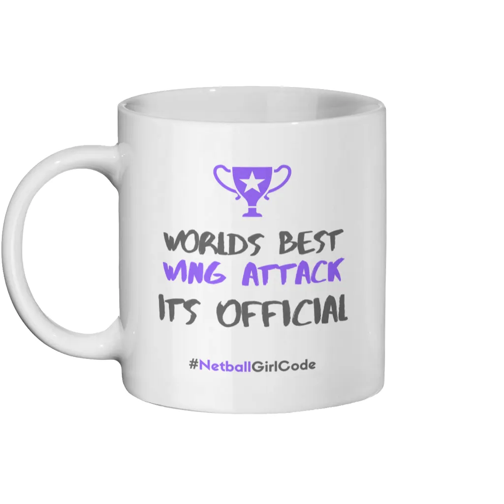 'World's Best Wing Attack' 11oz Ceramic Netball Mug
