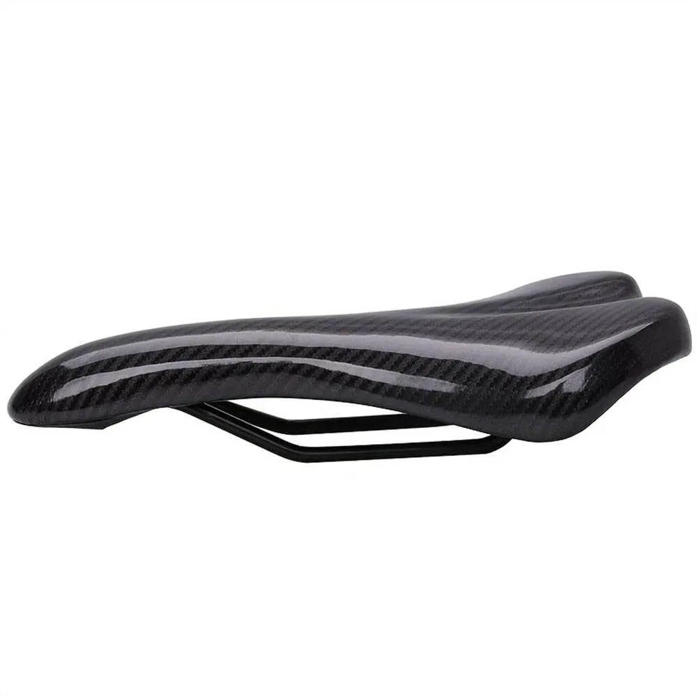 ZHIQIU Imitation Carbon Fiber Leather Bicycle Saddles Cycling Bike Seat Cushion Suitable for MTB,Road, Fixed Gear Bike